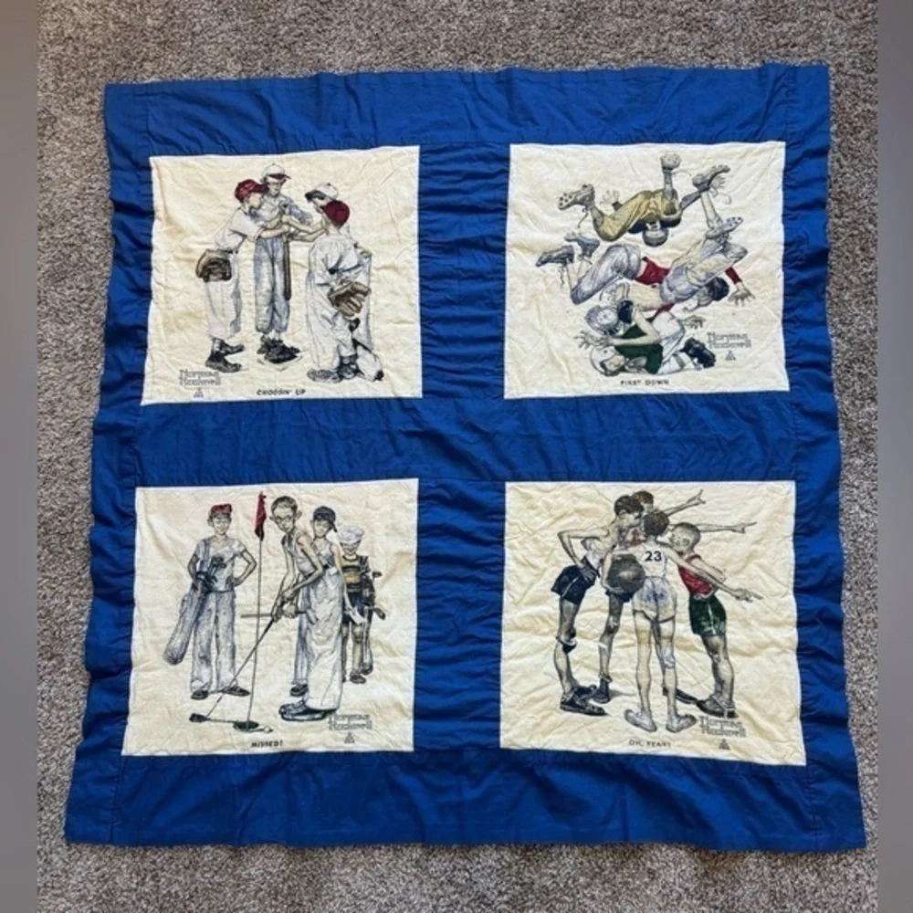 Norman Rockwell Tapestry blanket